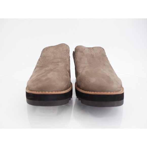 Eileen Fisher Loti Slip On Platform Mules Size 9 Nubuck Leather Beige Slip On - Picture 2 of 13